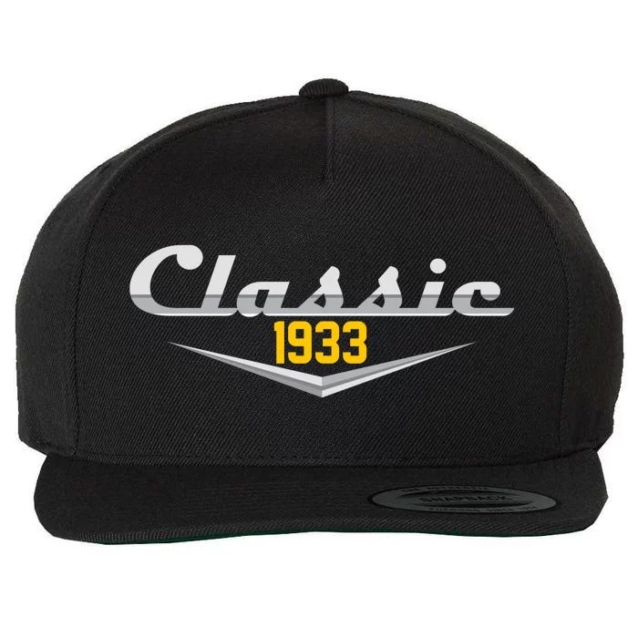 Classic 1933 Vintage 90th Birthday Wool Snapback Cap