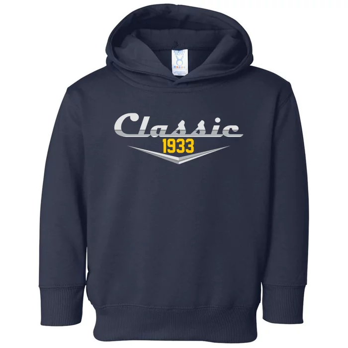 Classic 1933 Vintage 90th Birthday Toddler Hoodie