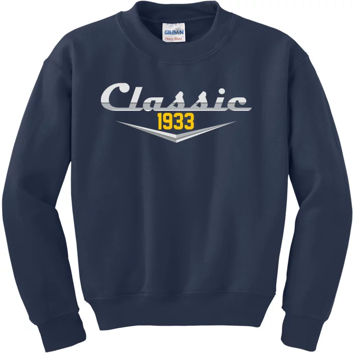 Classic 1933 Vintage 90th Birthday Kids Sweatshirt