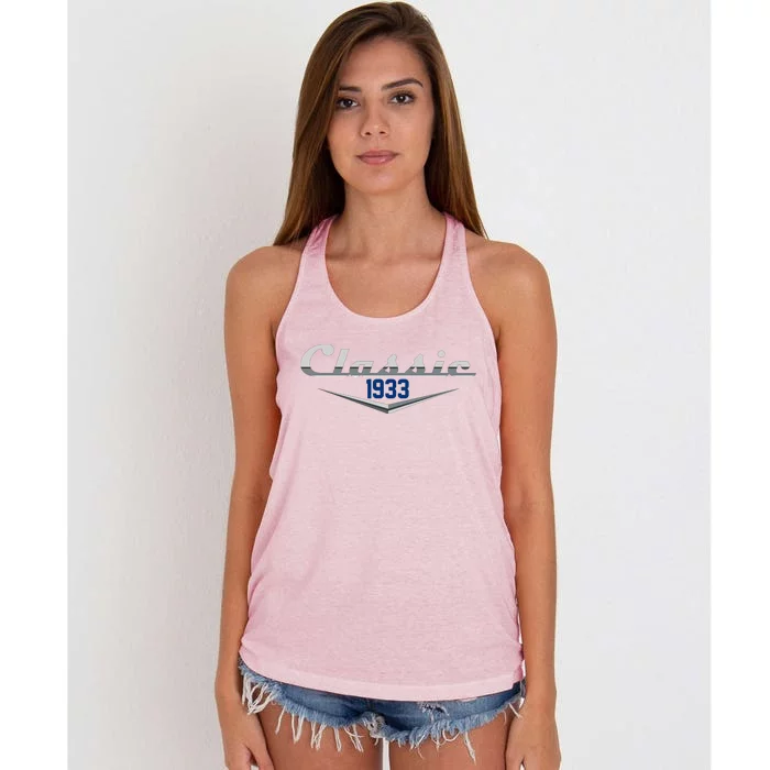 Classic 1933 Vintage 90th Birthday Women's Knotted Racerback Tank