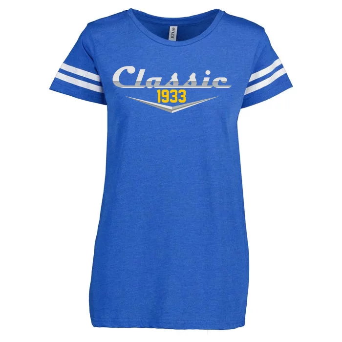 Classic 1933 Vintage 90th Birthday Enza Ladies Jersey Football T-Shirt