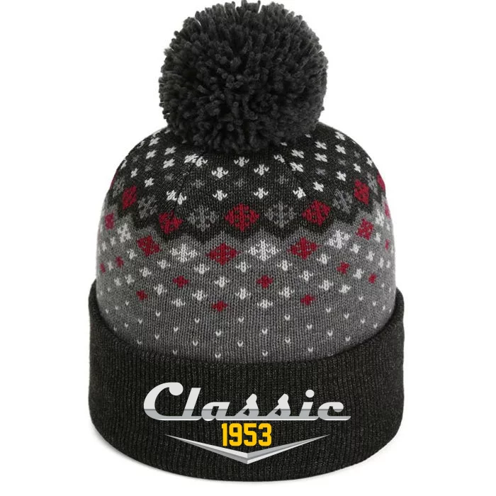 Classic 1953 Vintage 70th Birthday The Baniff Cuffed Pom Beanie