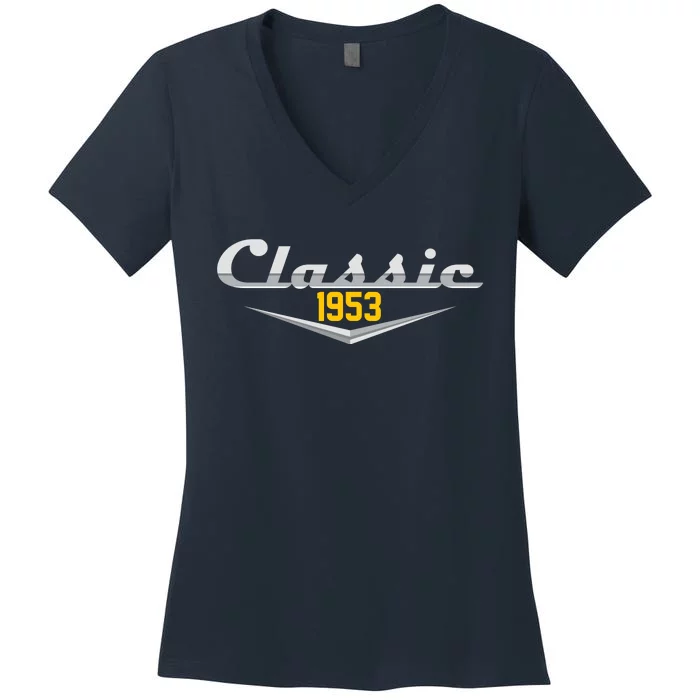 Classic 1953 Vintage 70th Birthday Women's V-Neck T-Shirt