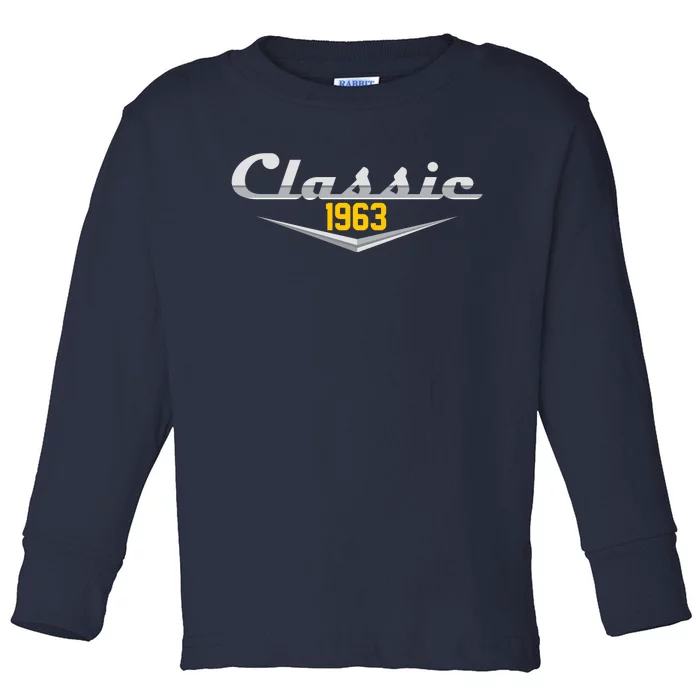 Classic 1963 Vintage 60th Birthday Toddler Long Sleeve Shirt