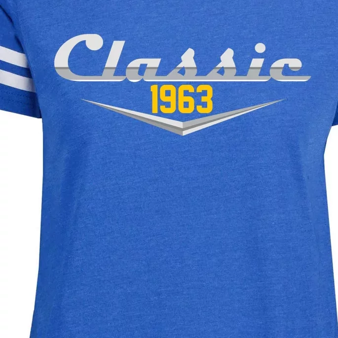 Classic 1963 Vintage 60th Birthday Enza Ladies Jersey Football T-Shirt