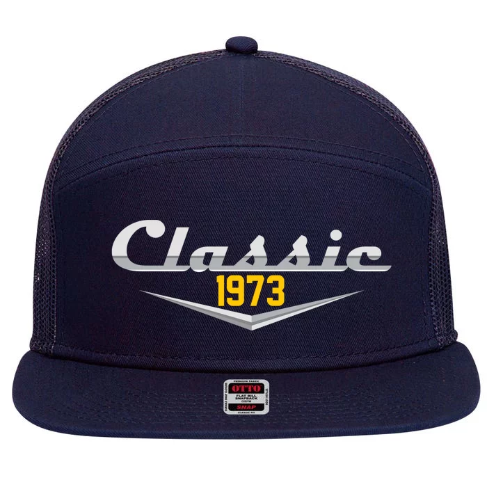 Classic 1973 Vintage 50th Birthday 7 Panel Mesh Trucker Snapback Hat