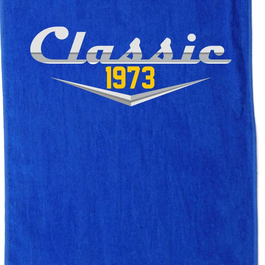 Classic 1973 Vintage 50th Birthday Platinum Collection Golf Towel