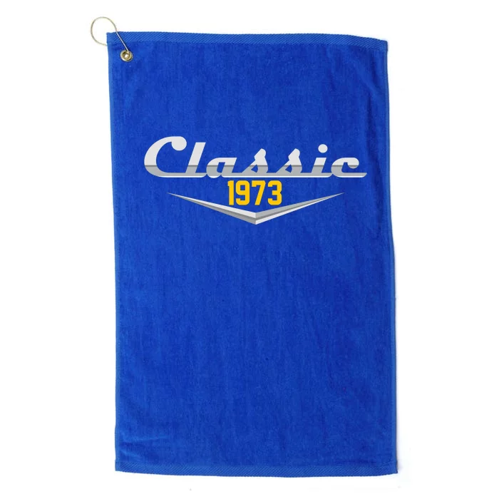 Classic 1973 Vintage 50th Birthday Platinum Collection Golf Towel