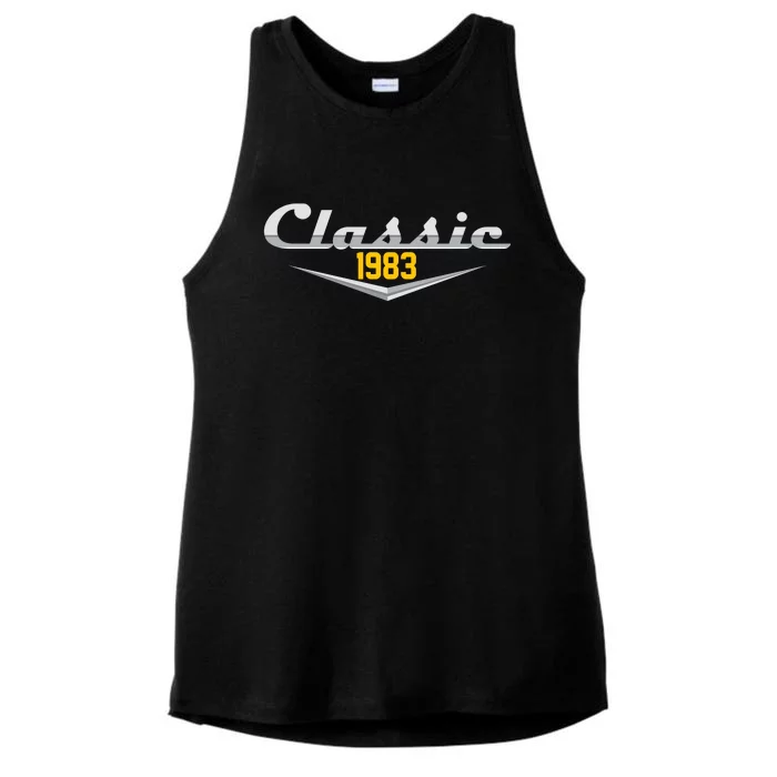 Classic 1983 Vintage 40th Birthday Ladies Tri-Blend Wicking Tank