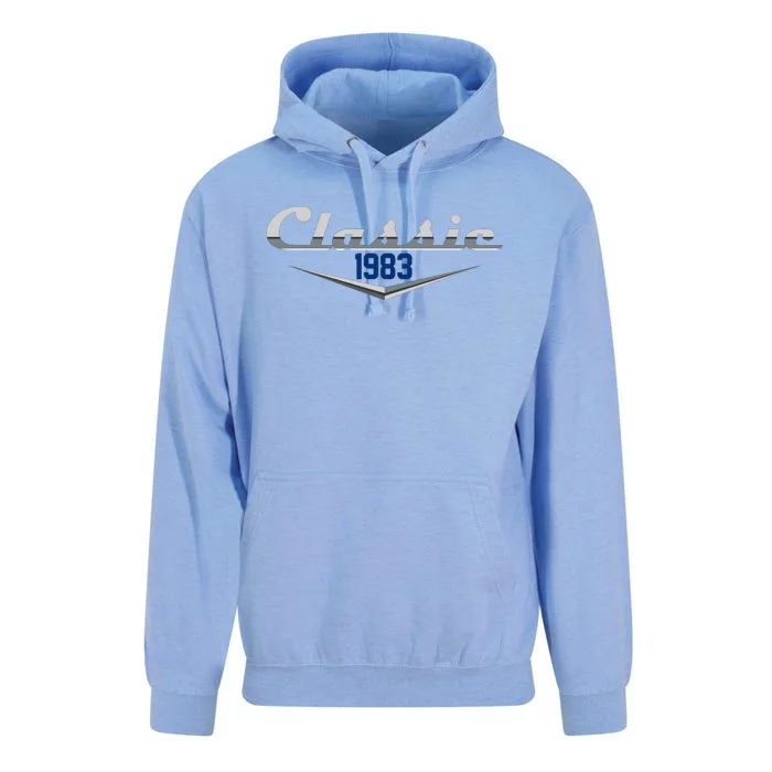 Classic 1983 Vintage 40th Birthday Unisex Surf Hoodie