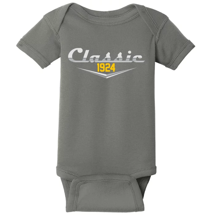 Classic 1924 Vintage 100th Birthday Baby Bodysuit