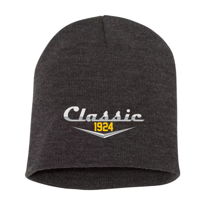 Classic 1924 Vintage 100th Birthday Short Acrylic Beanie