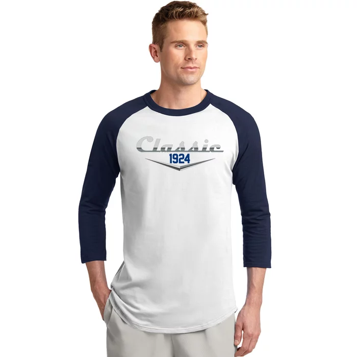 Classic 1924 Vintage 100th Birthday Baseball Sleeve Shirt