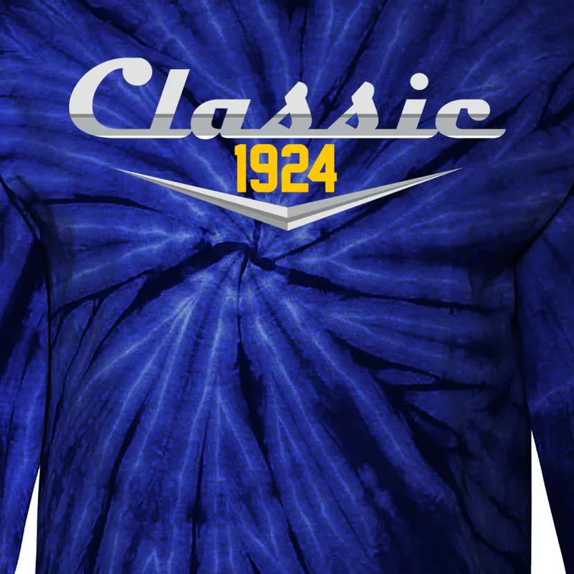 Classic 1924 Vintage 100th Birthday Tie-Dye Long Sleeve Shirt