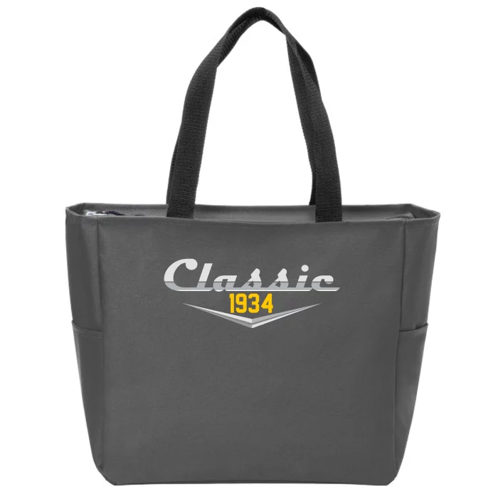 Classic 1934 Vintage 90th Birthday Zip Tote Bag