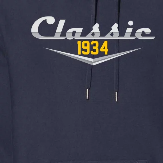 Classic 1934 Vintage 90th Birthday Premium Hoodie