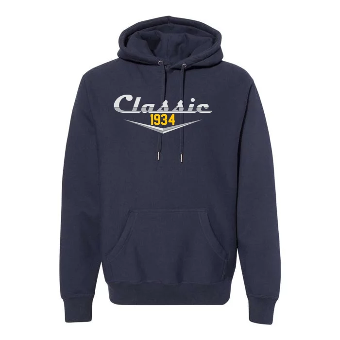 Classic 1934 Vintage 90th Birthday Premium Hoodie