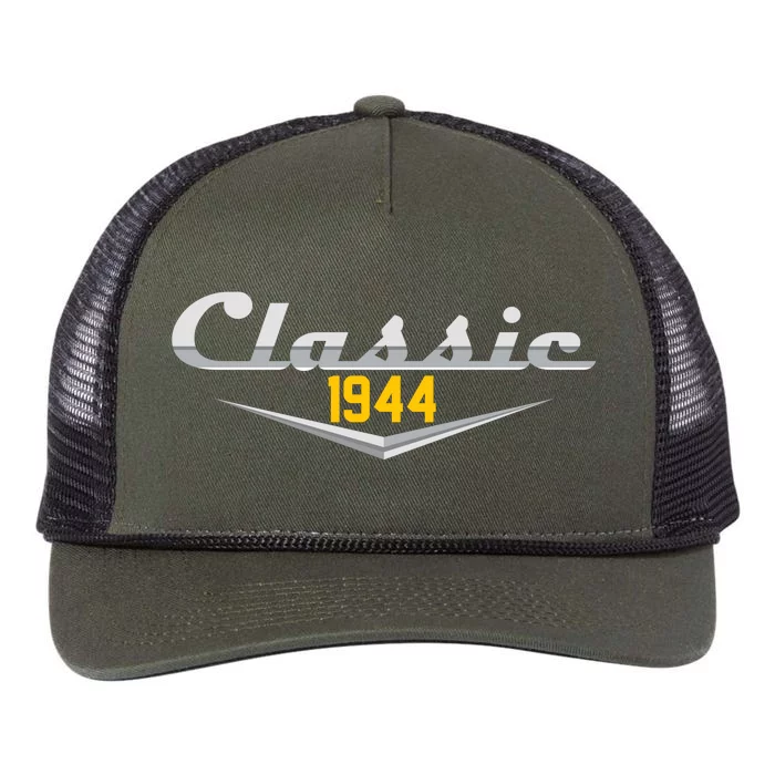 Classic 1944 Vintage 80th Birthday Retro Rope Trucker Hat Cap