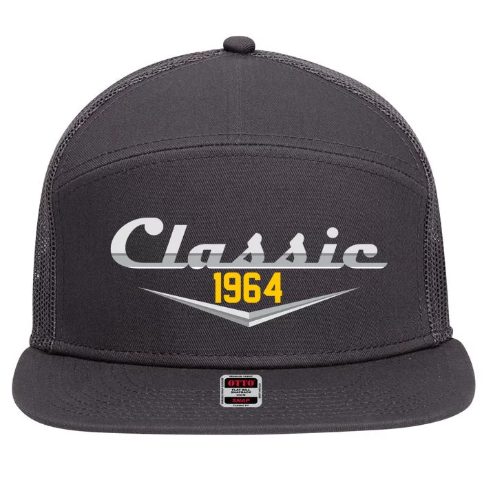 Classic 1964 Vintage 60th Birthday 7 Panel Mesh Trucker Snapback Hat