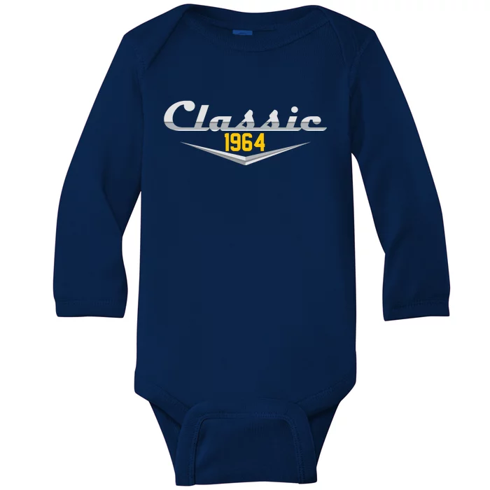 Classic 1964 Vintage 60th Birthday Baby Long Sleeve Bodysuit