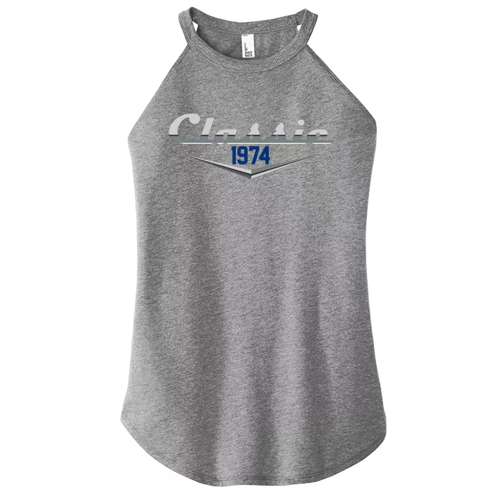 Classic 1974 Vintage 50th Birthday Women’s Perfect Tri Rocker Tank