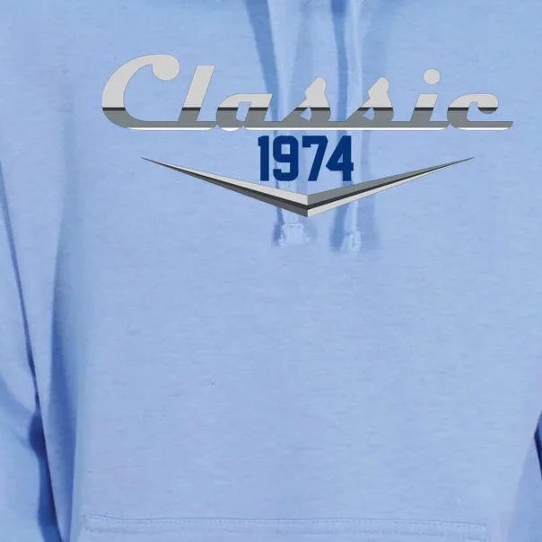 Classic 1974 Vintage 50th Birthday Unisex Surf Hoodie