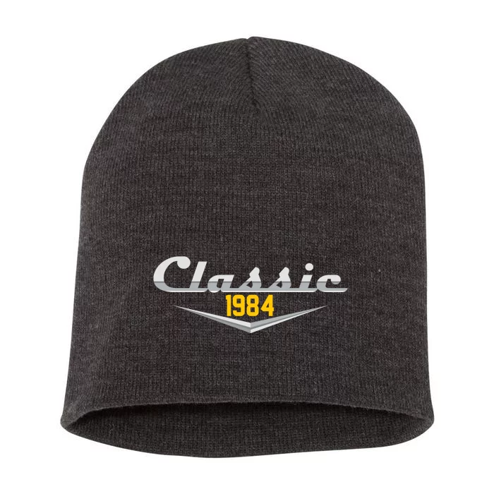 Classic 1984 Vintage 40th Birthday Short Acrylic Beanie