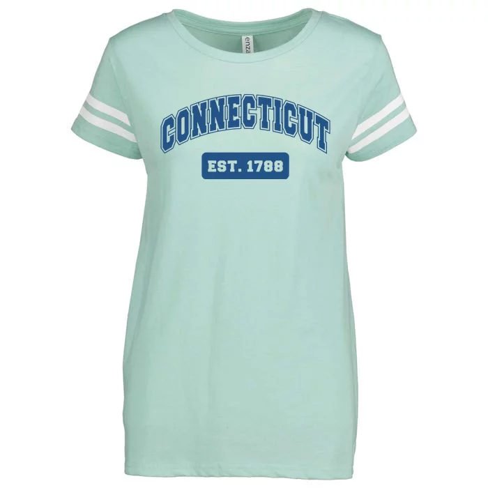 Connecticut 1788 Varsity Retro Style Enza Ladies Jersey Football T-Shirt