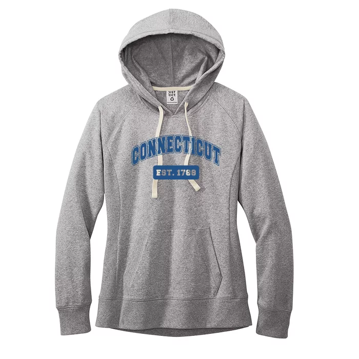 Connecticut 1788 Varsity Retro Style Women's Fleece Hoodie