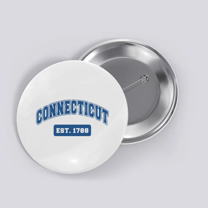 Connecticut 1788 Varsity Retro Style Button