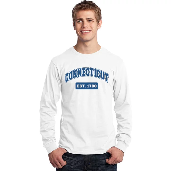 Connecticut 1788 Varsity Retro Style Tall Long Sleeve T-Shirt