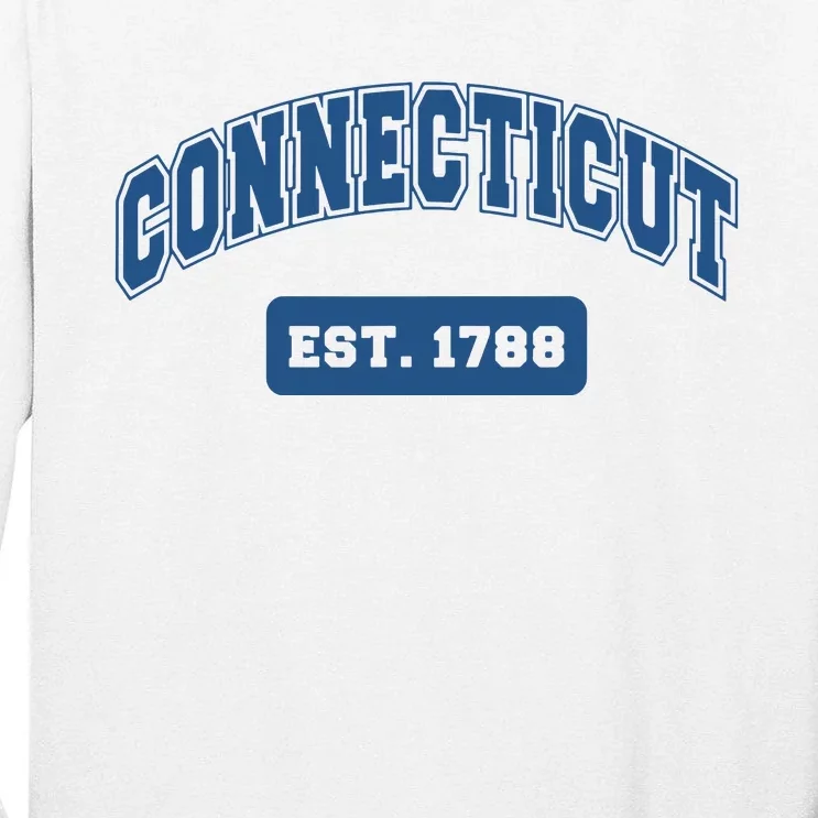 Connecticut 1788 Varsity Retro Style Tall Long Sleeve T-Shirt