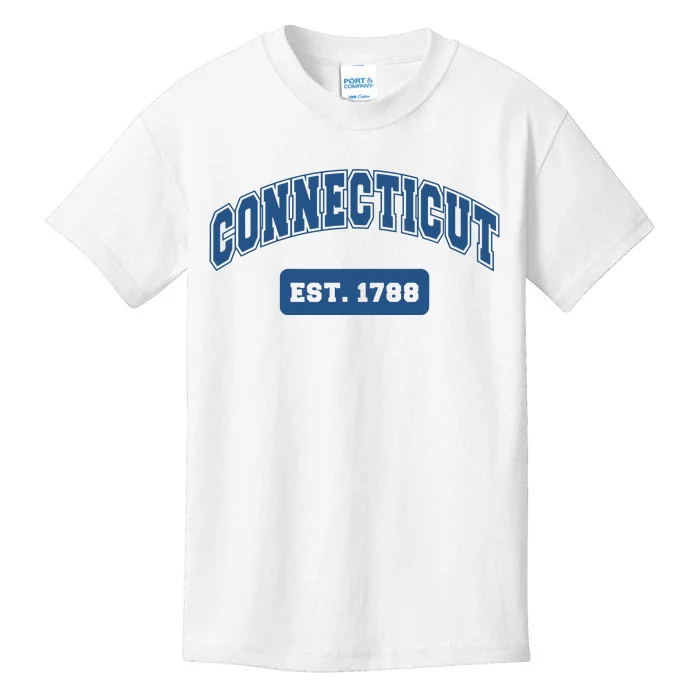 Connecticut 1788 Varsity Retro Style Kids T-Shirt