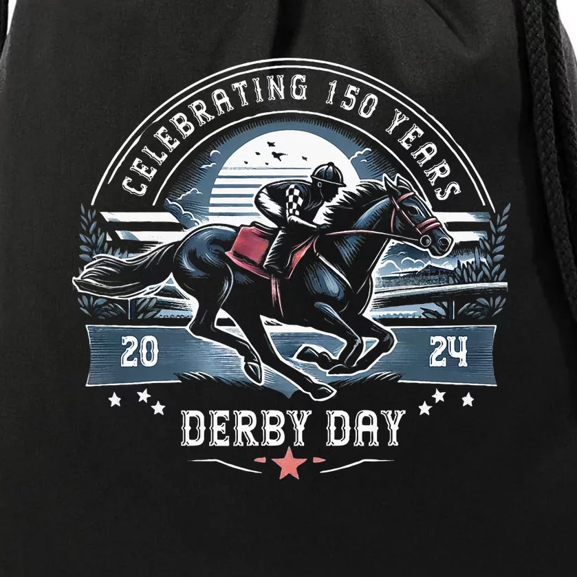 Celebrating 150 Years Ky Derby Day Drawstring Bag