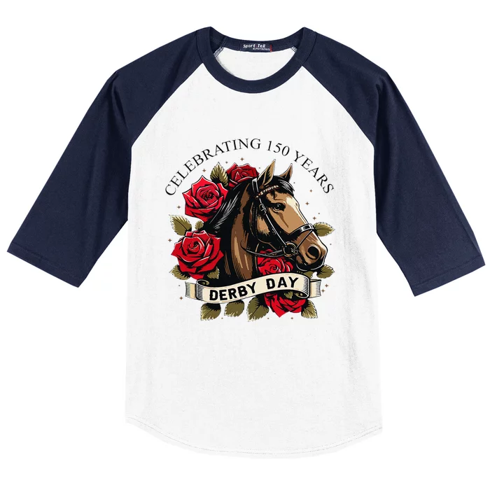 Celebrating 150 Years Ky Derby Day Vintage Baseball Sleeve Shirt