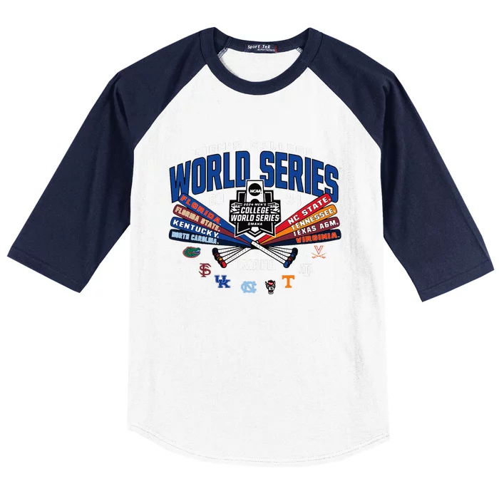 College 2024 Baseball Cws 8team Bats Baseball Sleeve Shirt