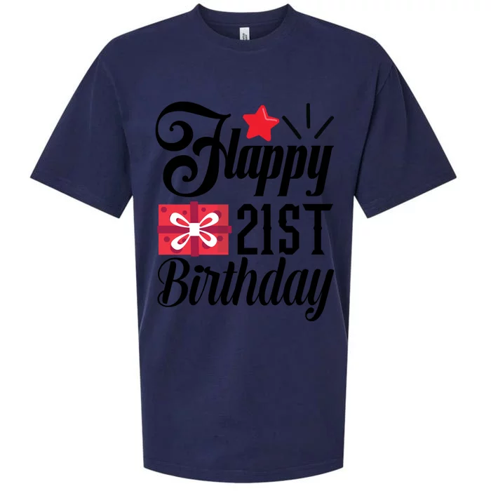 Celebrate 21st Birthday Milestone Graphic Sueded Cloud Jersey T-Shirt