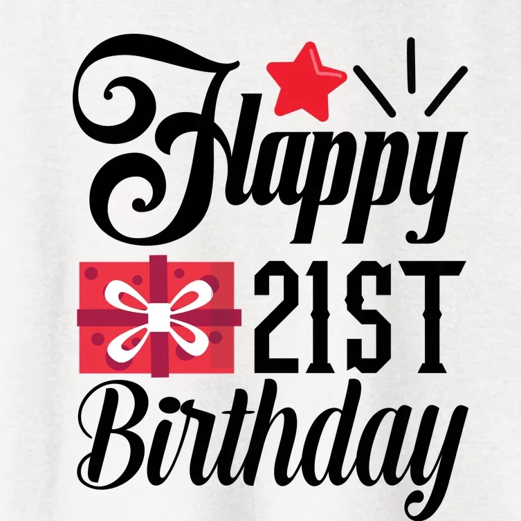 Celebrate 21st Birthday Milestone Graphic Women's Crop Top Tee