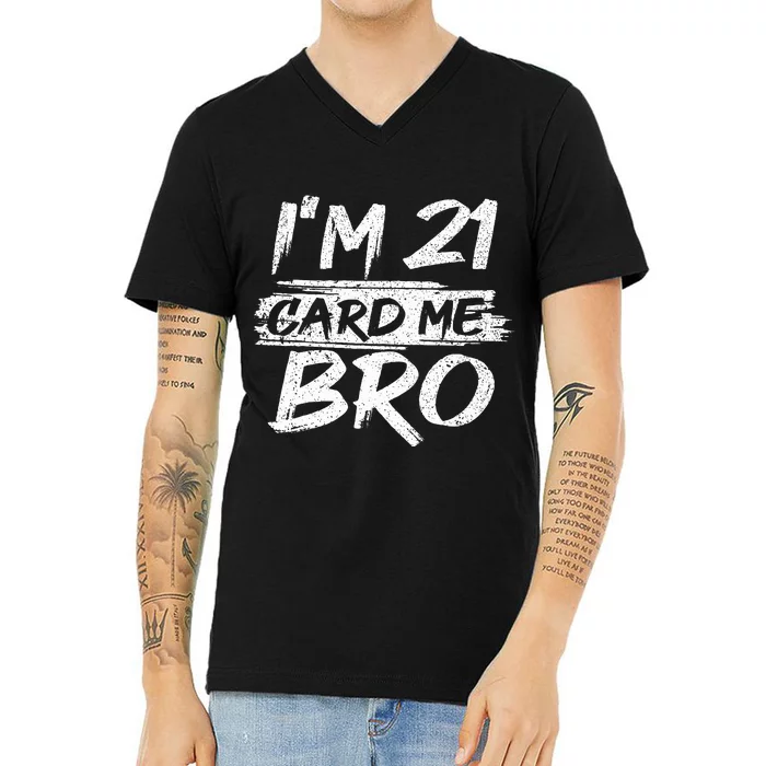 Cool 21st Birthday For 21 Year Old Legal Age V-Neck T-Shirt