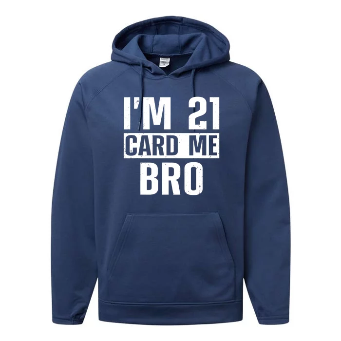 Cool 21st Birthday For Men 21 Year Old Legal Age Adult Performance Fleece Hoodie