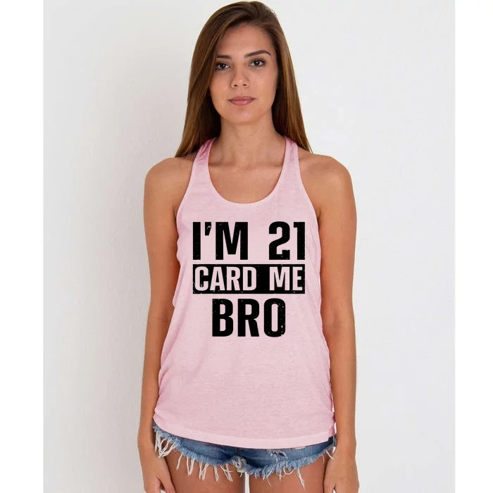 Cool 21st Birthday For Men 21 Year Old Legal Age Adult Women's Knotted Racerback Tank