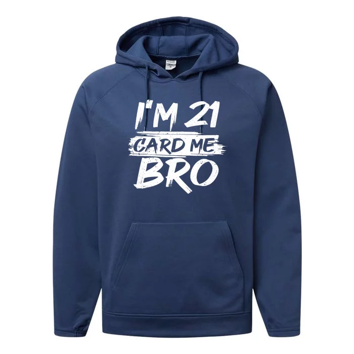 Cool 21st Birthday For Boy 21 Year Old Legal Age Adult Performance Fleece Hoodie