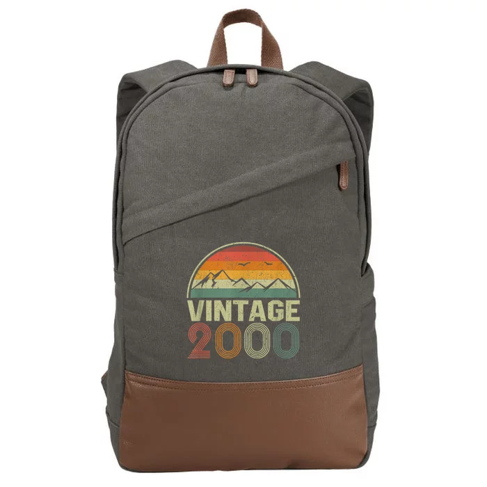 Classic 23rd Birthday Gift Idea Vintage 2000 Cotton Canvas Backpack