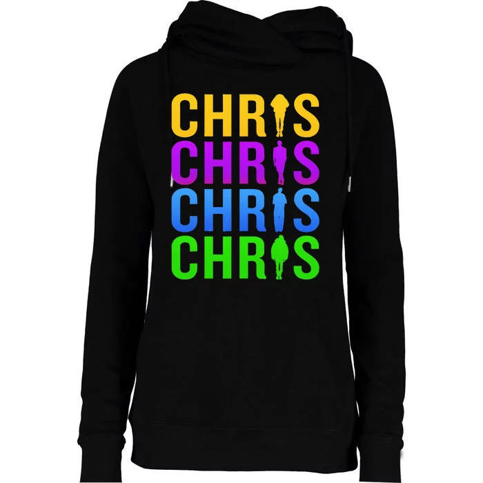 Chris 2024 Chris Personalized First Name Womens Funnel Neck Pullover Hood