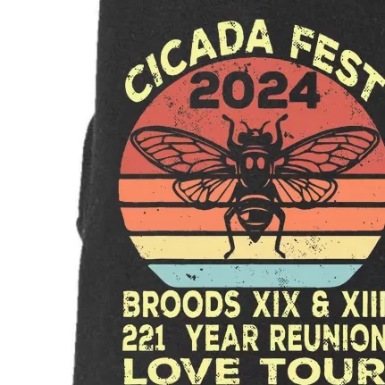 Cicada 2024 Cicada Fest 2024 Broods Xix & Xiii Love Doggie 3-End Fleece Hoodie