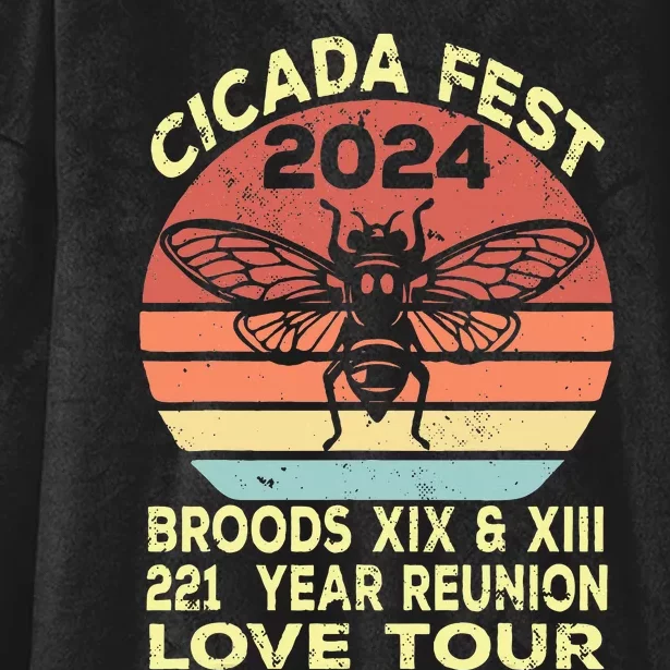 Cicada 2024 Cicada Fest 2024 Broods Xix & Xiii Love Hooded Wearable Blanket