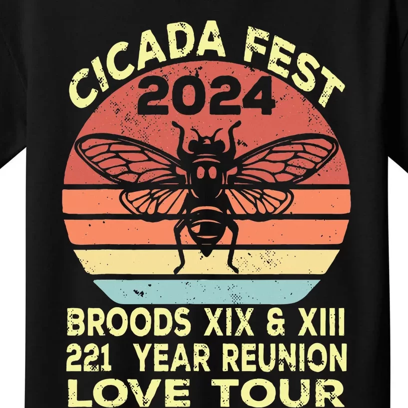 Cicada 2024 Cicada Fest 2024 Broods Xix & Xiii Love Kids T-Shirt