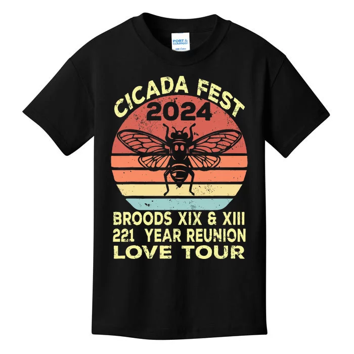 Cicada 2024 Cicada Fest 2024 Broods Xix & Xiii Love Kids T-Shirt