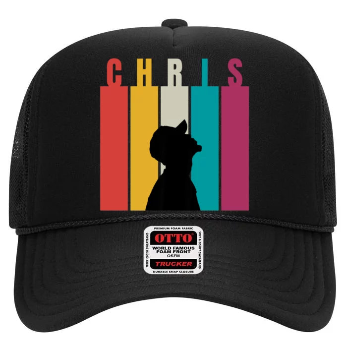 Chris 2024 Chris Personalized First Name High Crown Mesh Trucker Hat