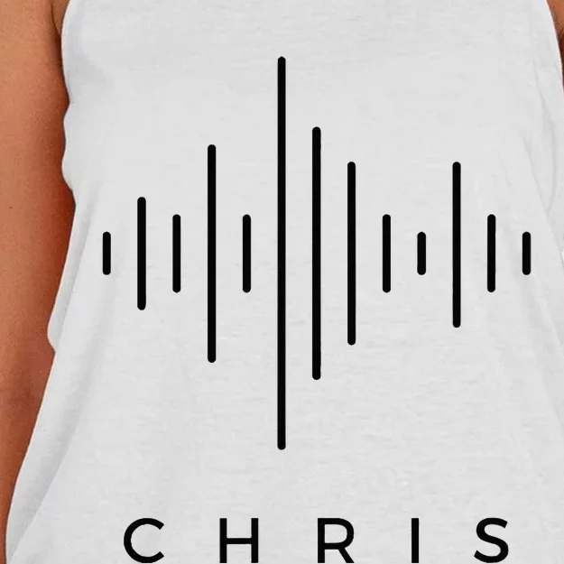 Chris 2024 Chris Personalized First Name Women's Knotted Racerback Tank